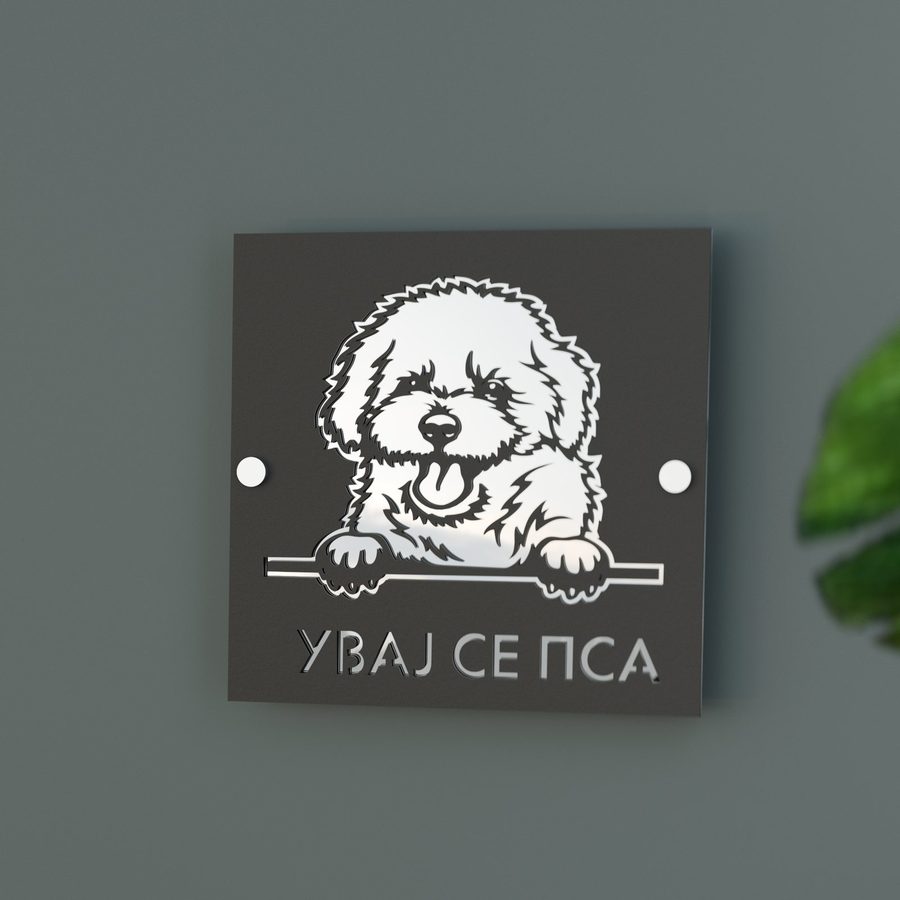 Tabla sa siluetom bišona